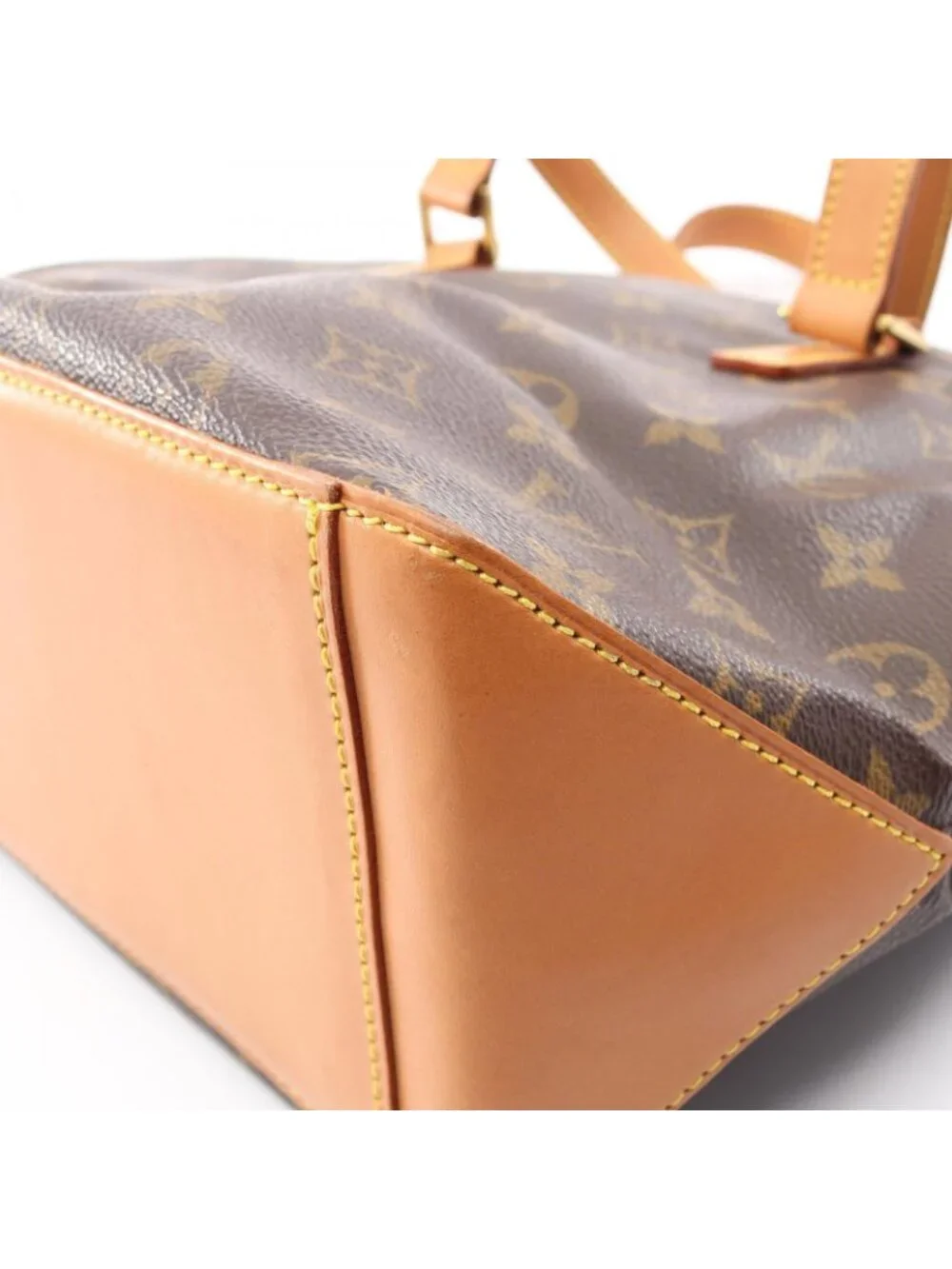 Louis Vuitton Shoulder Bag Cabas Piano Canvas Leather